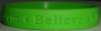 Green dream believe achieve silicone wristband