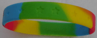 rainbow silicon wristband